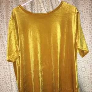 Mustard yellow velvet top